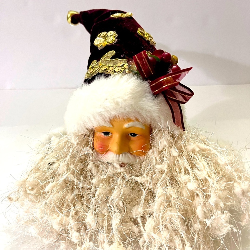 Santa Claus Decor with Velvety Hat, Christmas Holiday Decor - Picture 2 of 6